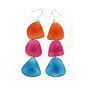 a-typik Boucles d'oreilles Triplettes orange, fuchsia, turquoise